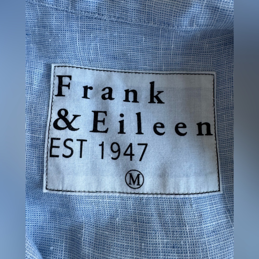 NWOT FRANK & EILEEN Rory Linen Maxi Shirtdress SOFT BLUE M - Picture 6 of 6